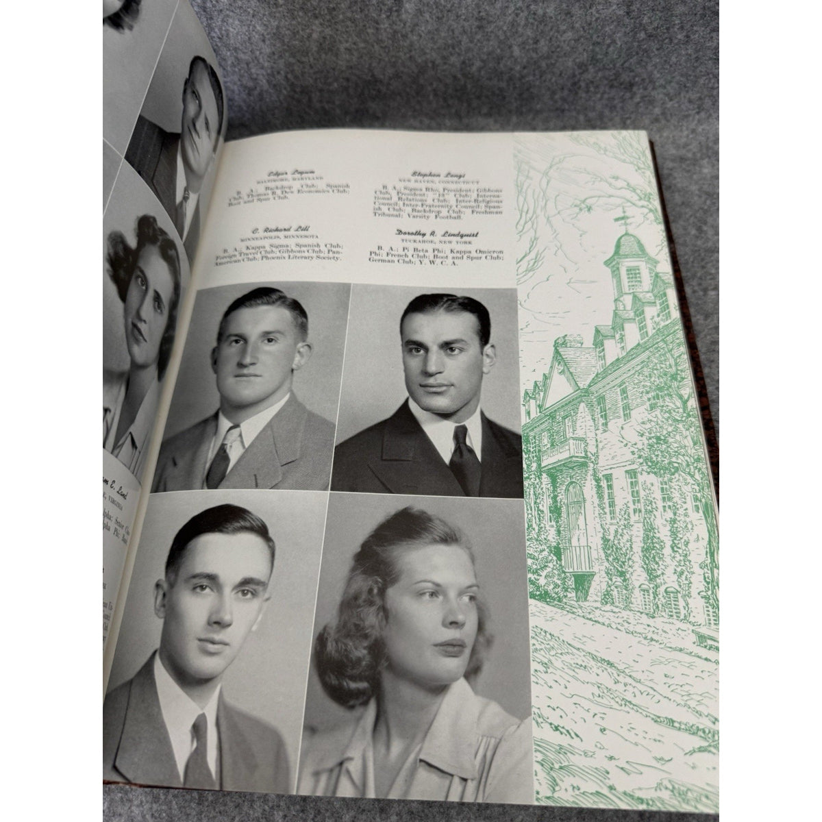 1941 Colonial Echo William & Mary Yearbook Williamsburg VA WWII Era HC
