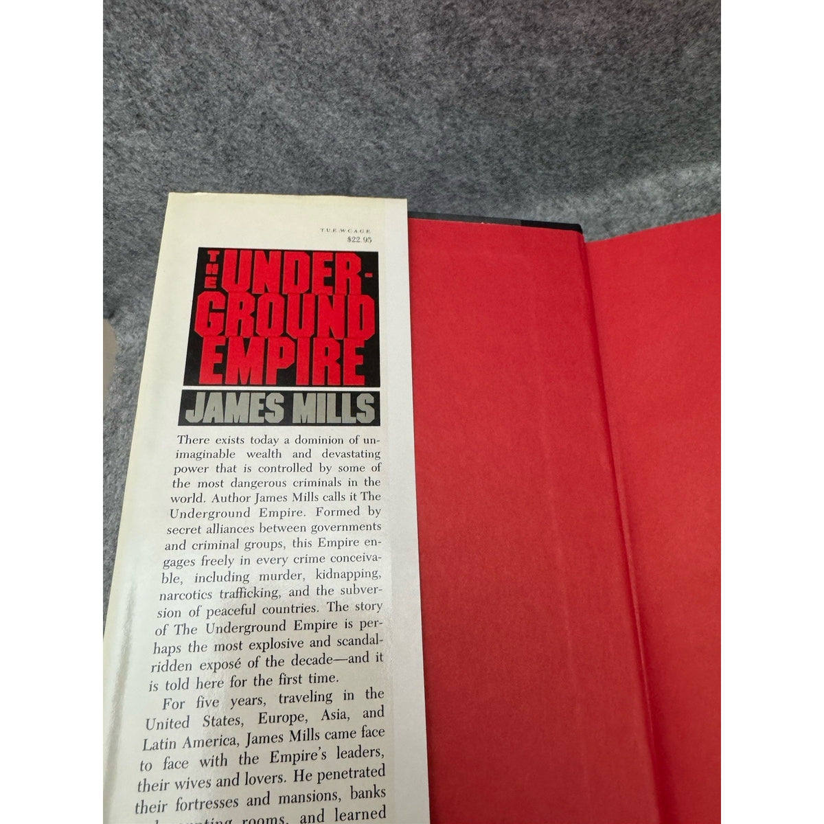 Underground Empire James Mills 1986 1st Edition HC DJ Crime Drugs