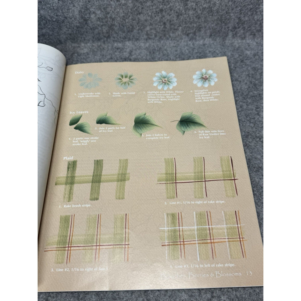 Branches Berries & Blossoms Lynne Deptula 1997 Tole Painting Floral Pattern Book