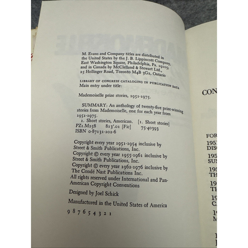 Mademoiselle prize stories, twenty-five years, 1951-1975