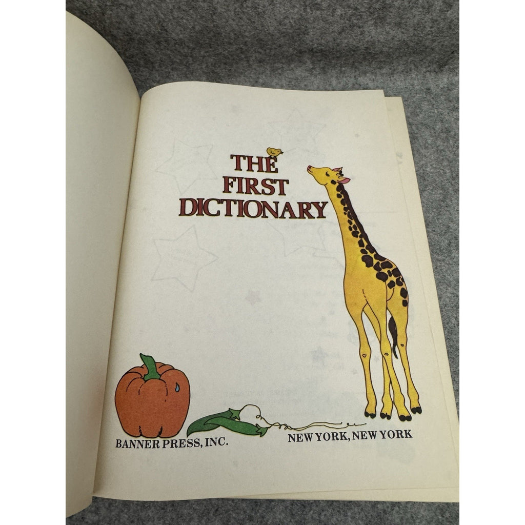 The First Dictionary 1977 Banner Press Vintage Children’s Picture Dictionary