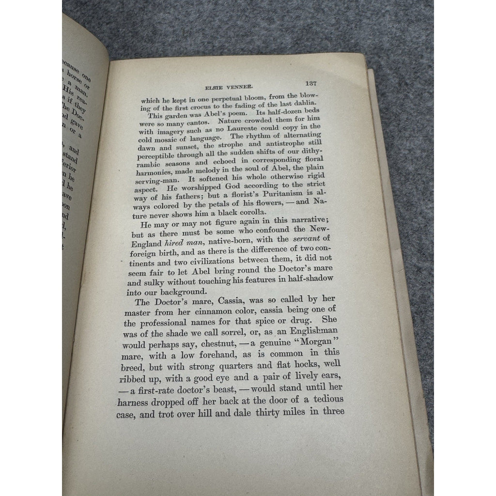 Elsie Venner A Romance of Destiny Oliver Wendell Holmes Riverside Vol V 1890s