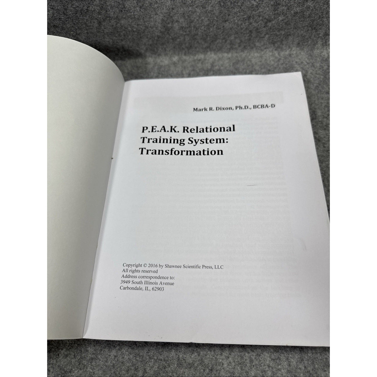 PEAK Relational Training System : Transformation Module by Mark Dixon (2016,...
