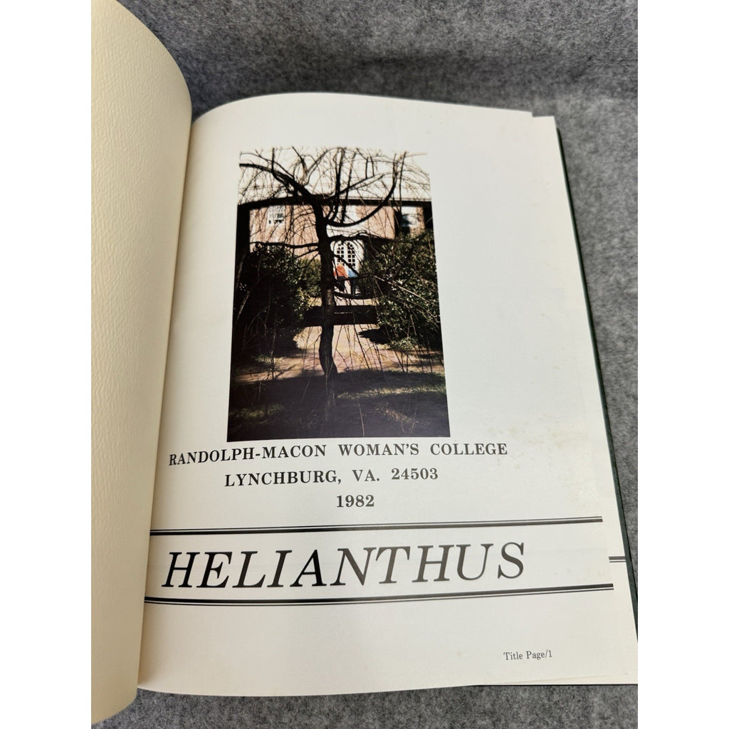 1982 Helianthus Randolph-Macon Woman’s College Yearbook Lynchburg VA HC