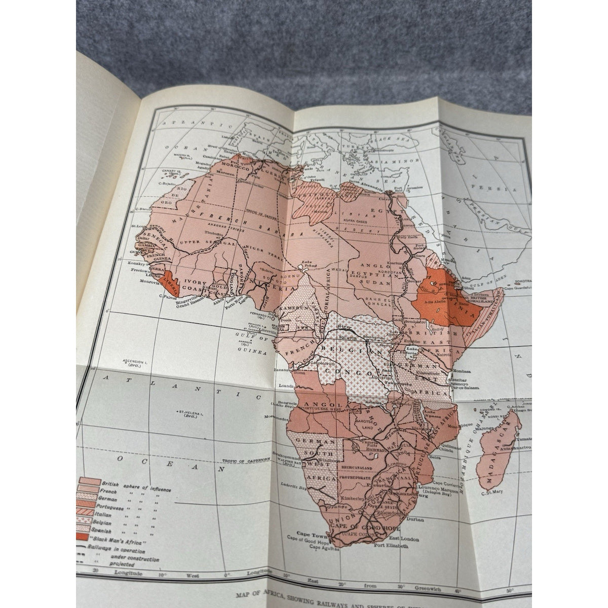 The Last Frontier E Alexander Powell 1914 Africa Colonialism Exploration Map