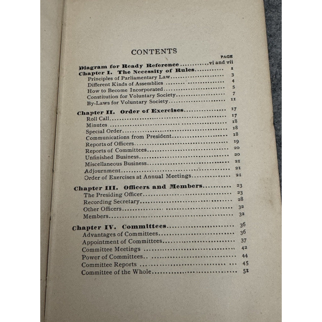Parliamentary Usage for Women’s Clubs Emma A. Fox 1902 HC