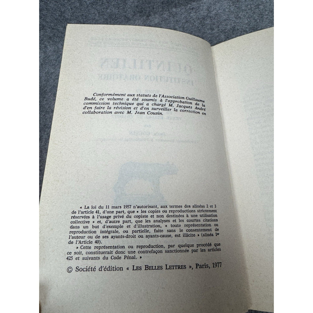 Quintilien Institution Oratoire Tomes I–IV 1975–77 Jean Cousin Latin French