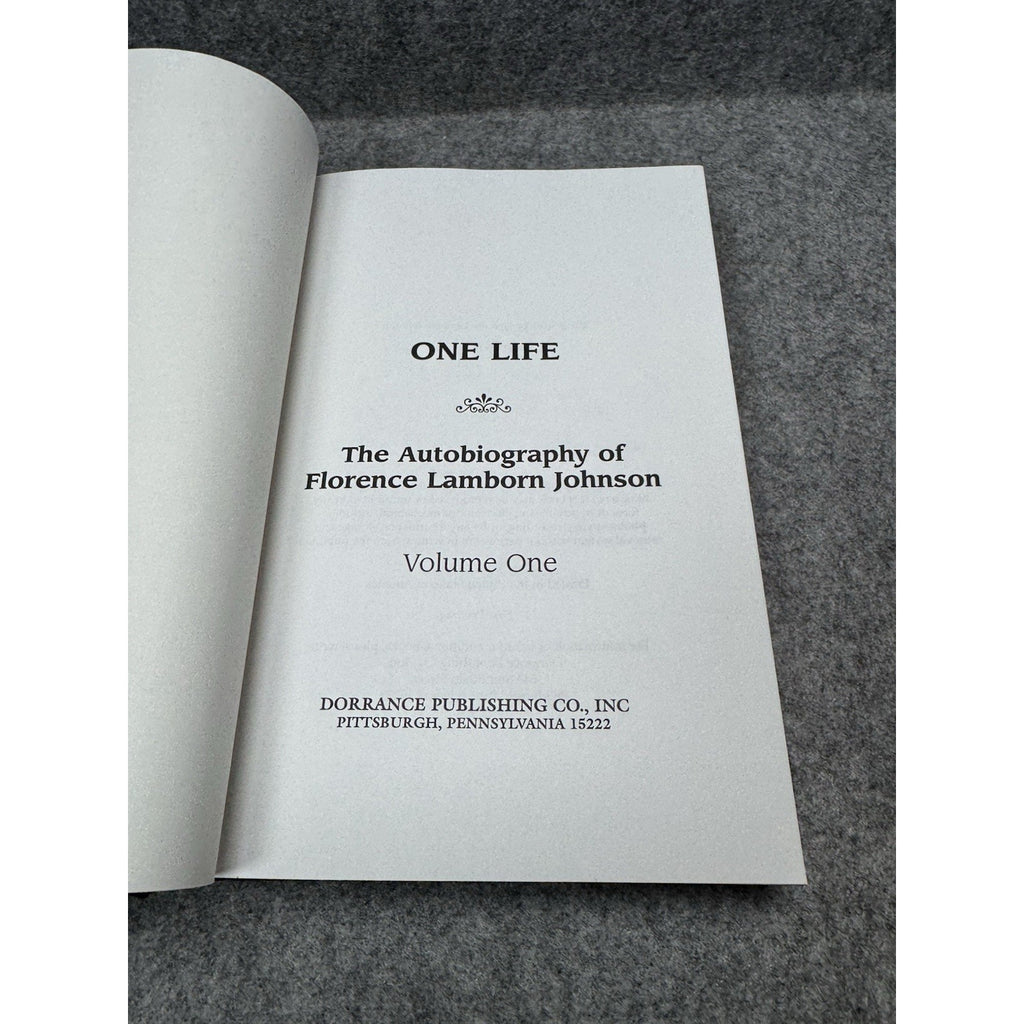 Signed One Life Florence Lamborn Johnson 1st Printing WWII Korea Memoir