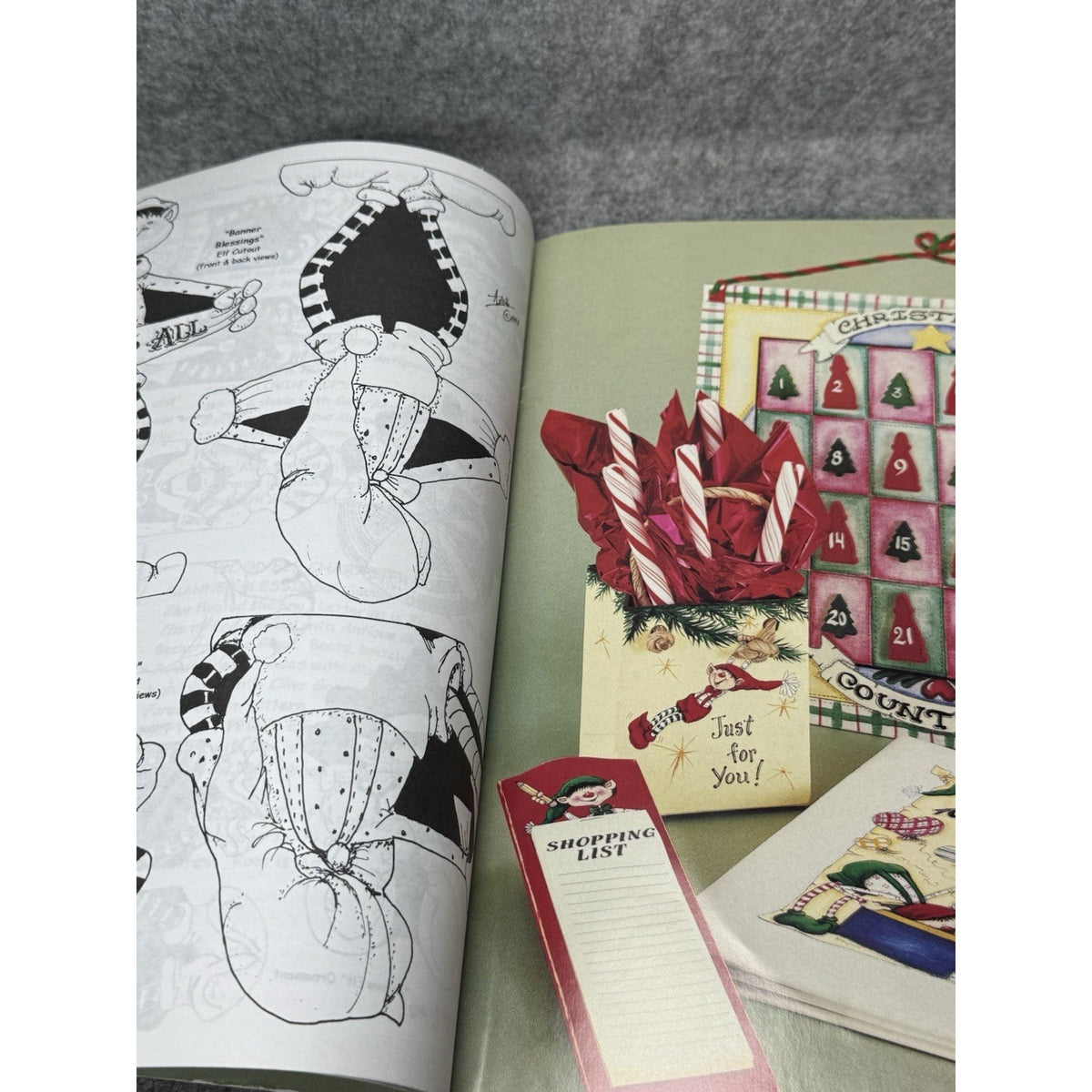1996 Elves Just Bein’ Themselves Annie Lang Christmas Tole Painting Pattern Book