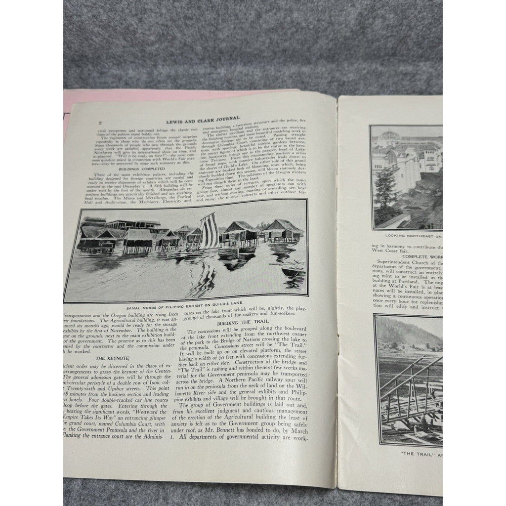 1904 Lewis & Clark Journal Portland 1905 World’s Fair Exposition Ephemera Lot