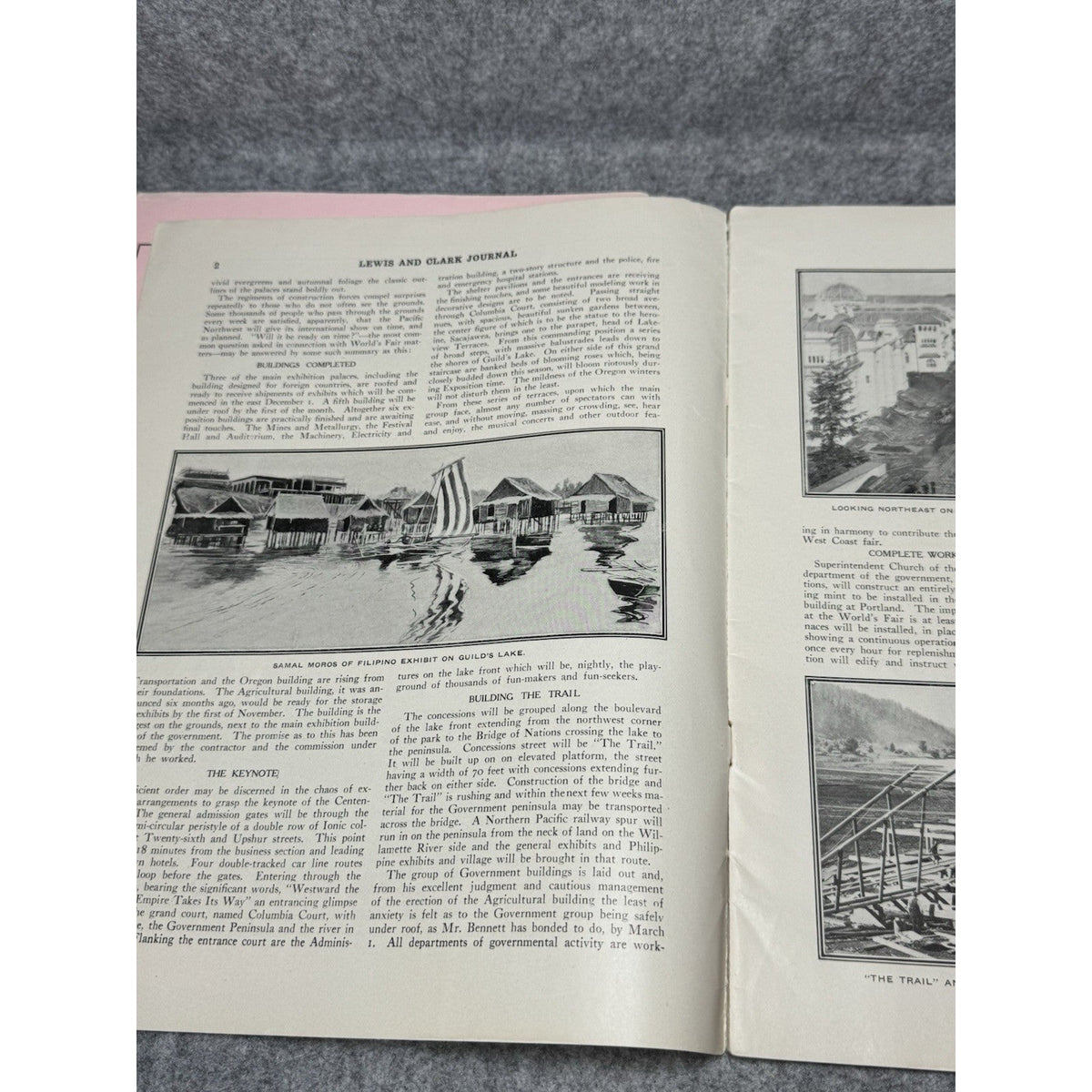1904 Lewis & Clark Journal Portland 1905 World’s Fair Exposition Ephemera Lot