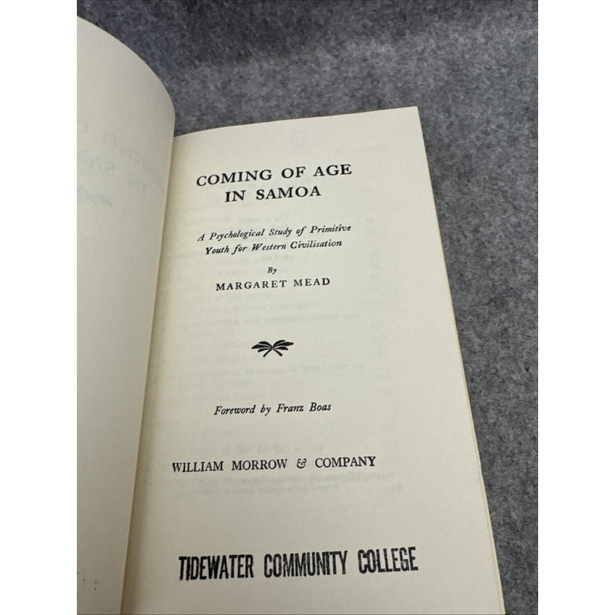 coming of age in Samoa Mead 1961