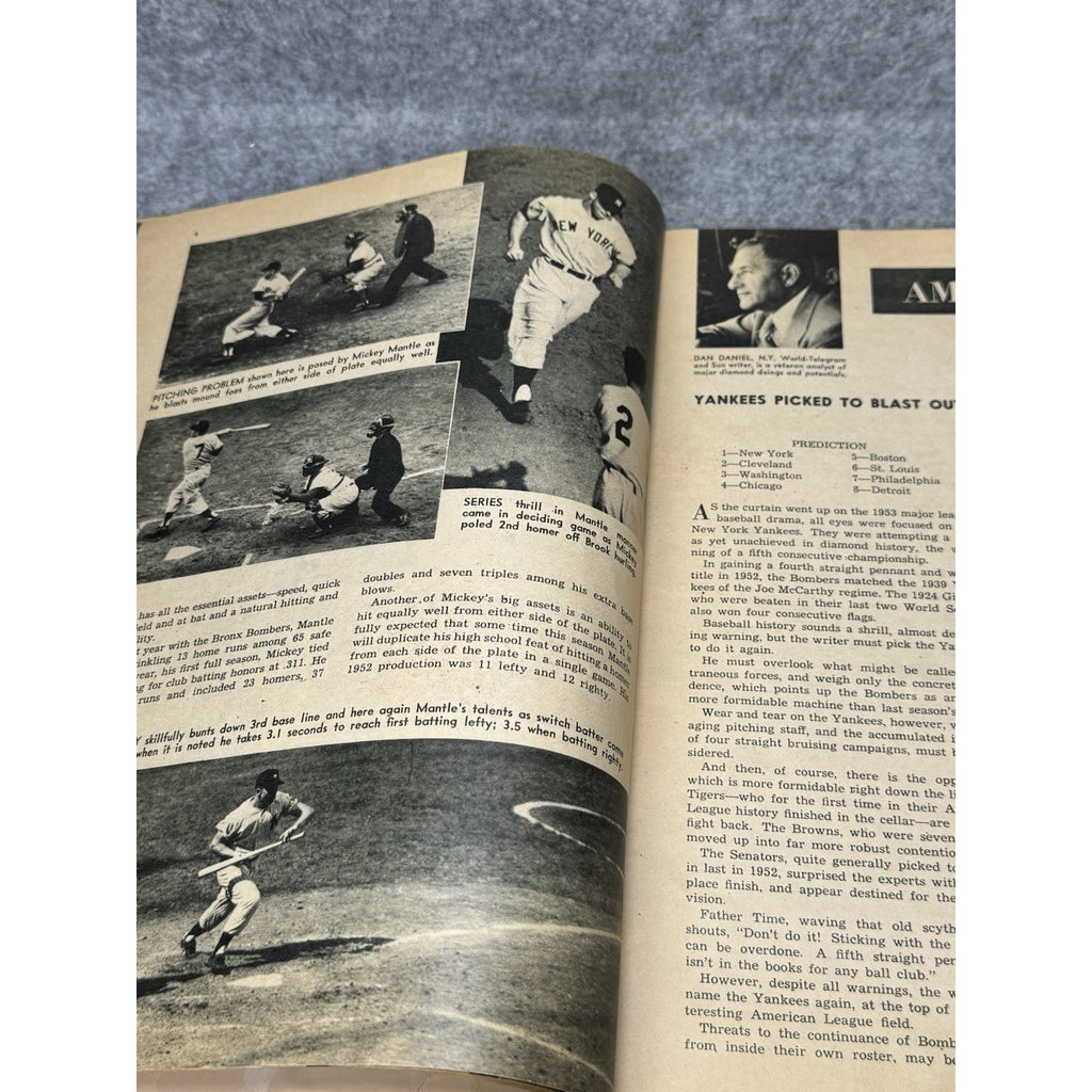 1953 Street & Smith’s Baseball Pictorial Yearbook Mickey Mantle Yankees Cover