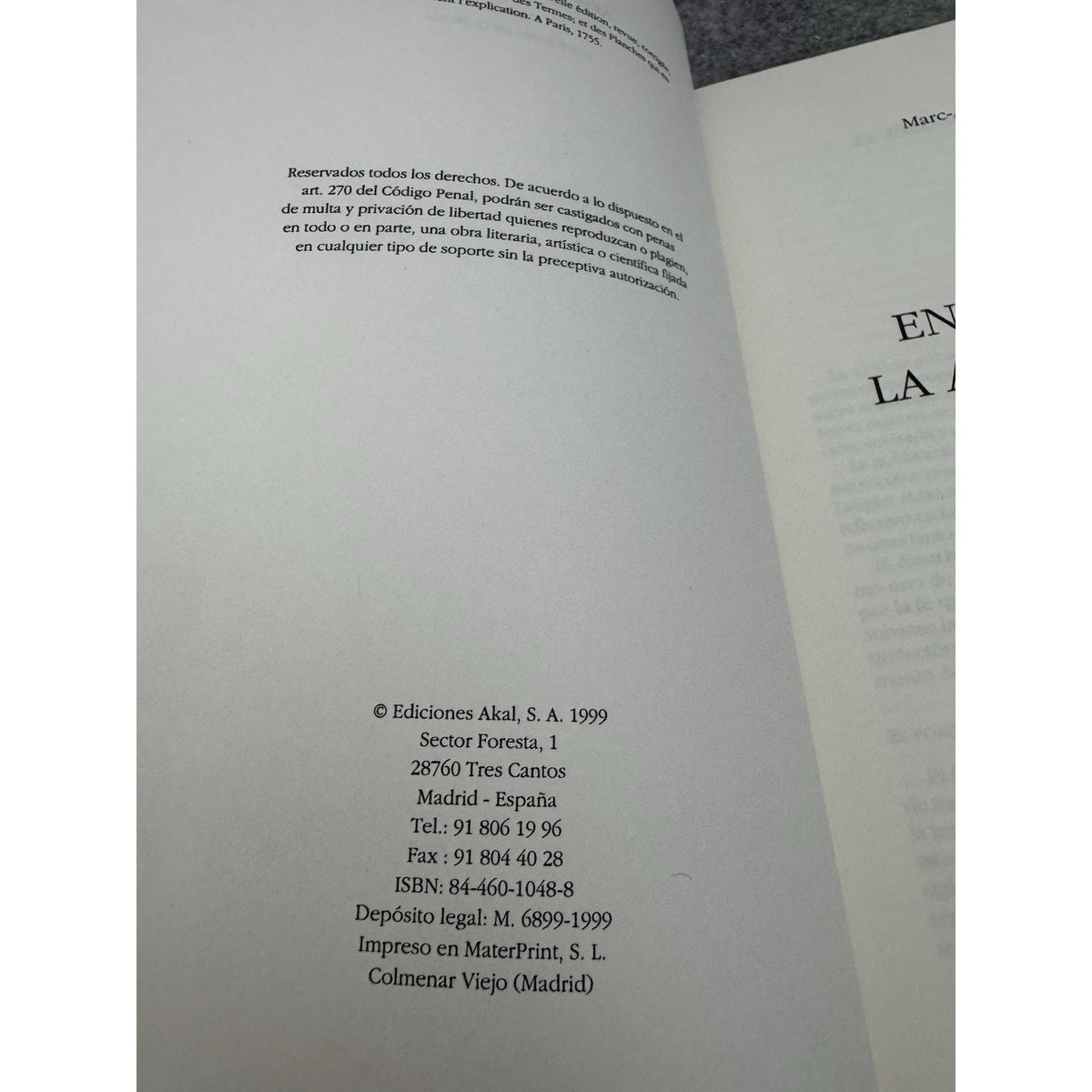 Ensayo Sobre la Arquitectura Marc-Antoine Laugier 1999 Akal Spanish PB