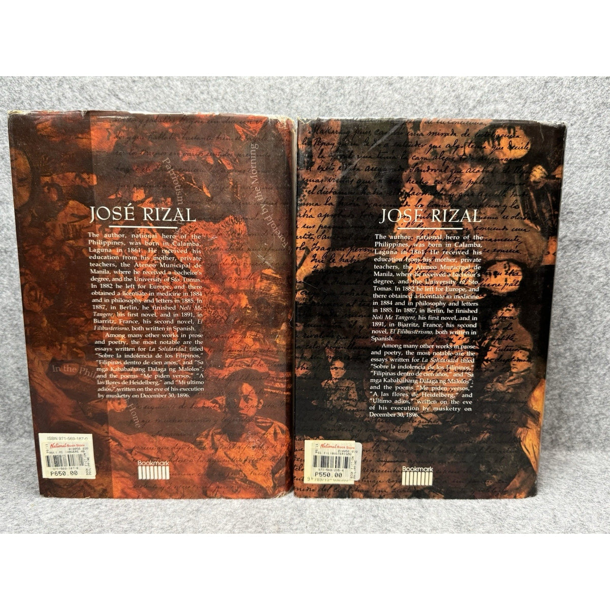 Jose Rizal Noli Me Tangere El Filibusterismo 2 HC DJ English Philippines