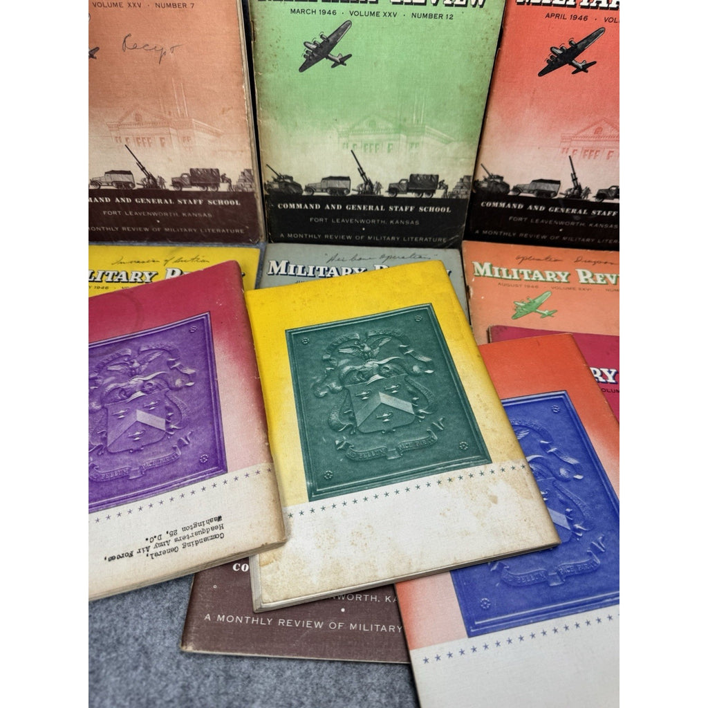 Military Review Lot 11 Magazines 1945–1947 WWII Army Maps Fort Leavenworth