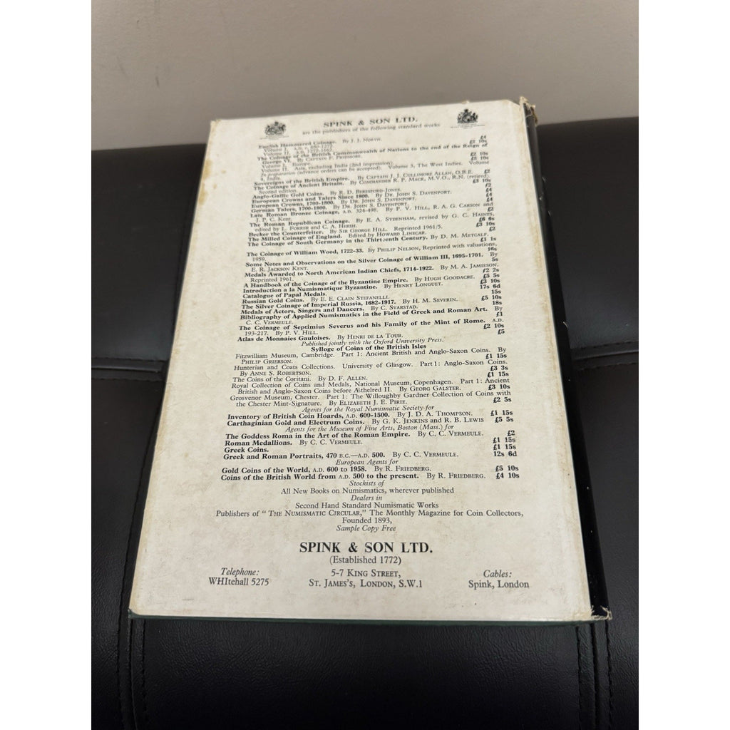 Historia Numorum Greek Numismatics Barclay Head 1963 Spink HC w/DJ