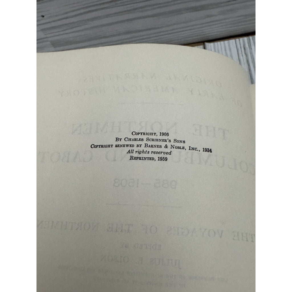 The Northmen Columbus & Cabot 985-1503 1959 HC Olson Bourne
