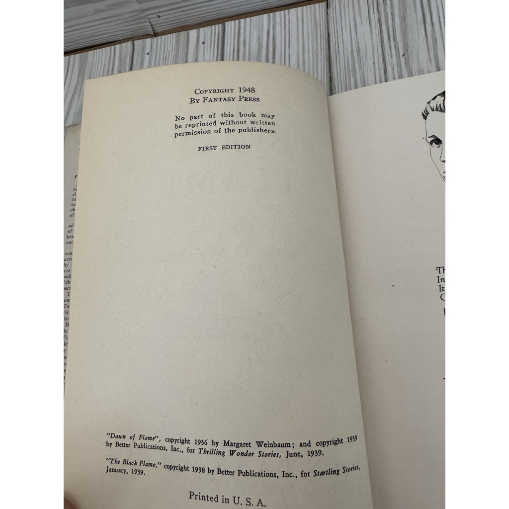 The Black Flame 1948 1st Ed Fantasy Press #279/500 Weinbaum HC w/DJ