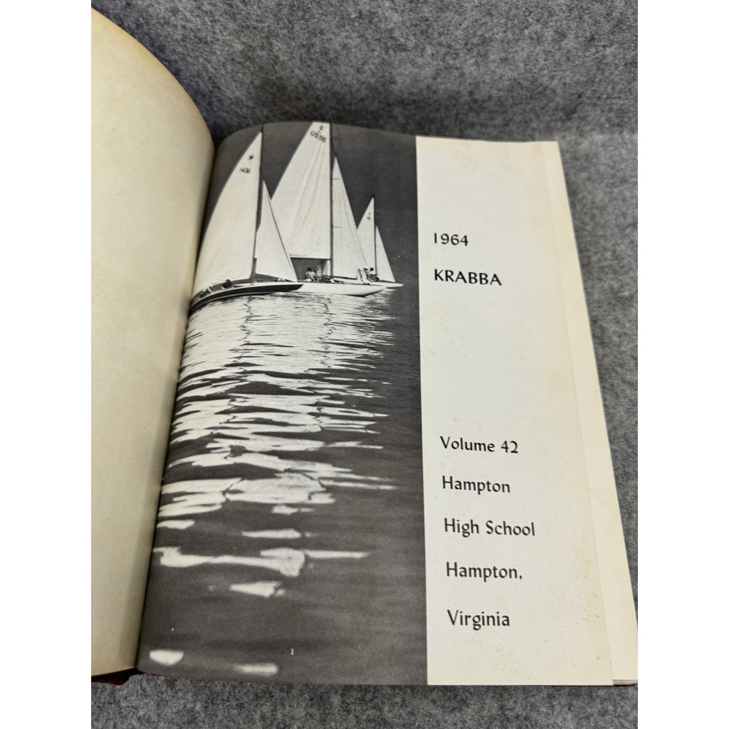 1964 Hampton High School Krabba Yearbook Hampton VA Hardcover Annual