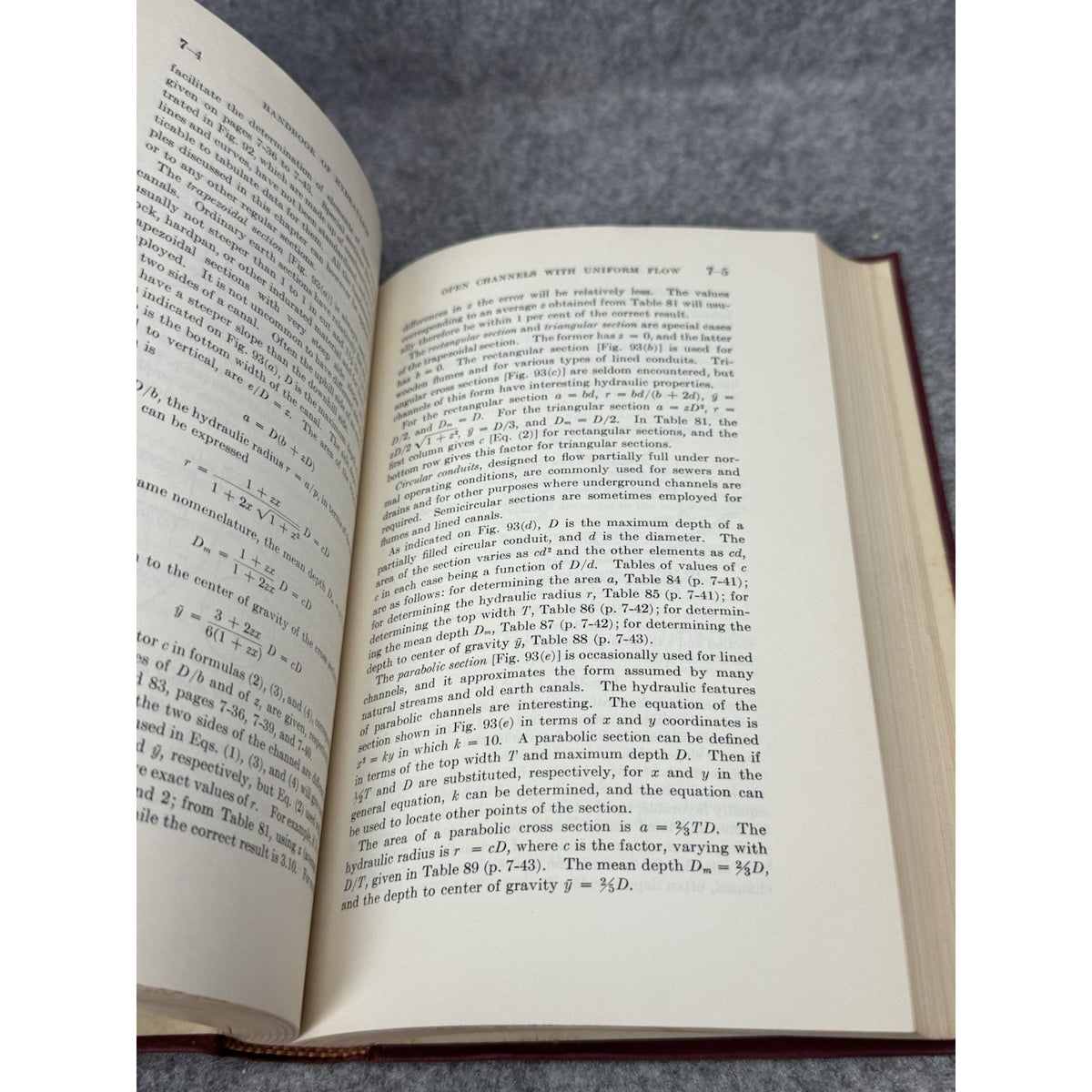 1954 Handbook of Hydraulics King Brater 4th Edition Engineering Tables HC