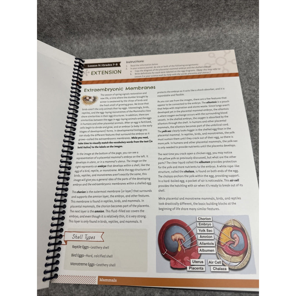 The Good And The Beautiful Mammals K-8 Science Unit Spiralbound Book