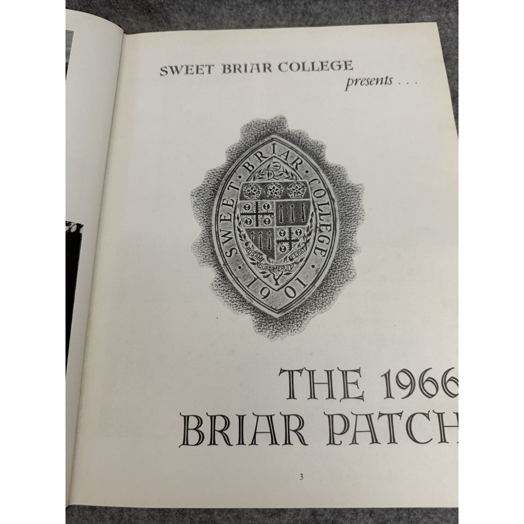 1966 Briar Patch Sweet Briar College Yearbook Virginia Hardcover