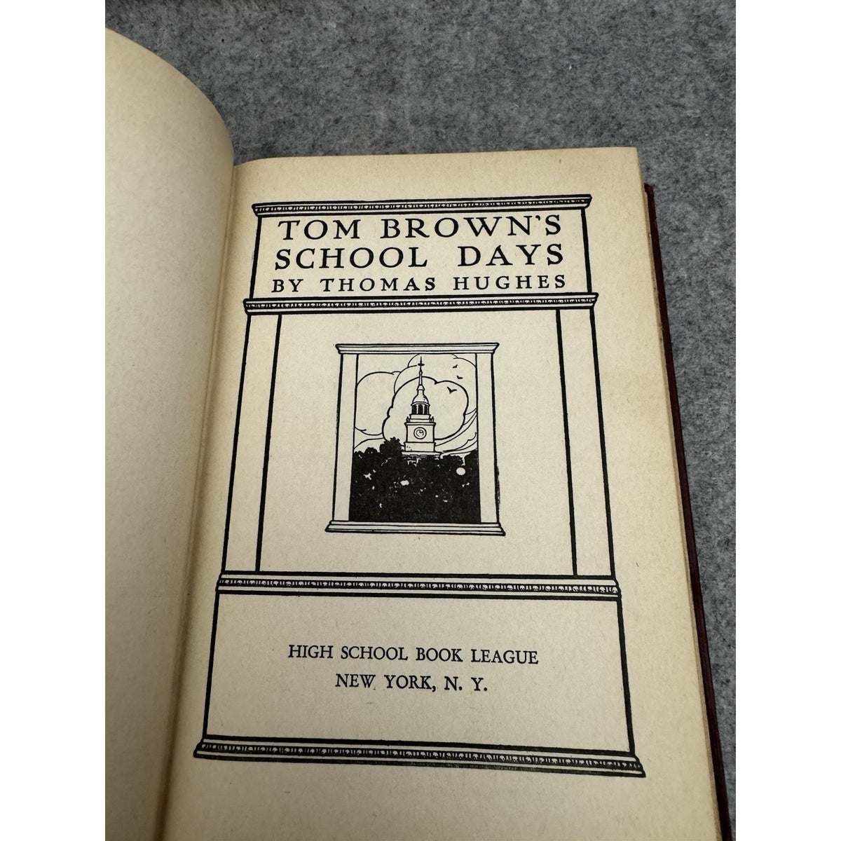 Tom Brown’s School Days Thomas Hughes HC High School Book League NY
