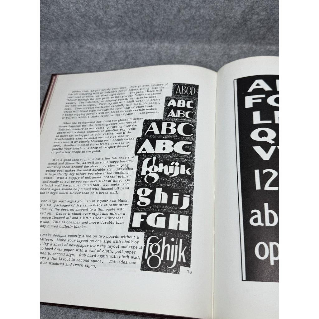 1958 Sign Painting Course E C Matthews Illustrated Lettering Art Hardcover