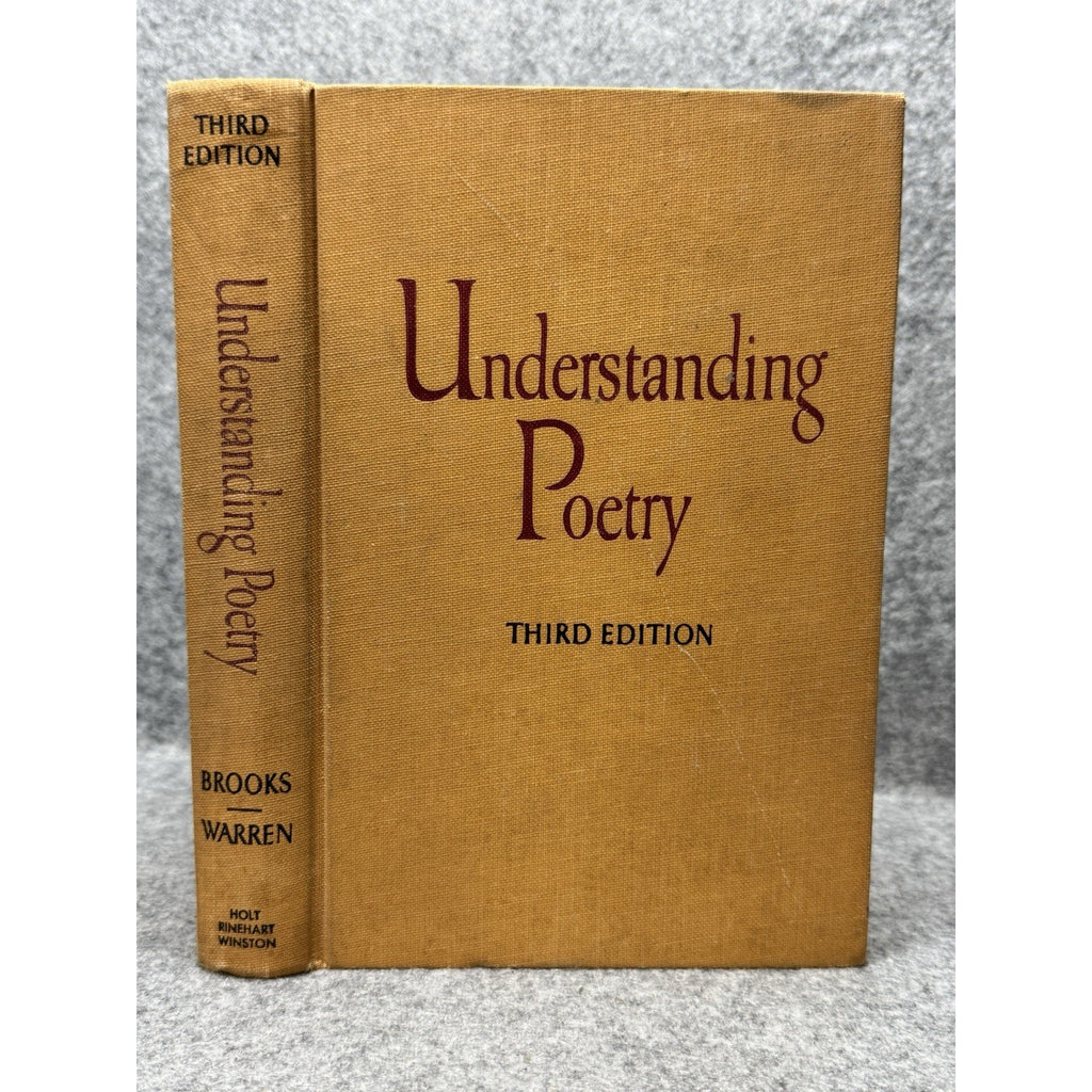 Understanding Poetry Brooks Warren 1964 Third Edition Hardcover Anthology