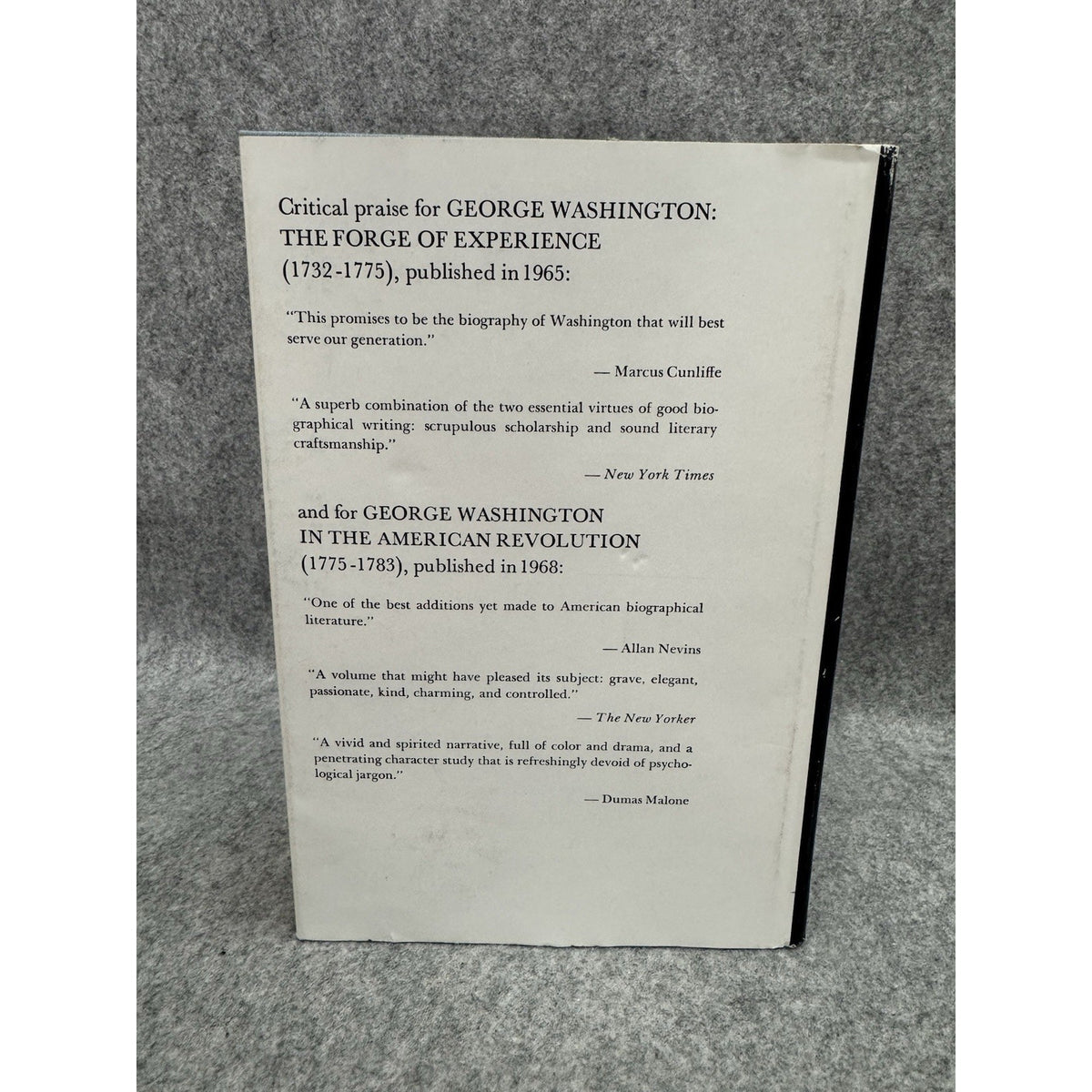 George Washington and the New Nation: 1783-1793 - Volume 3 J Flexner: First US