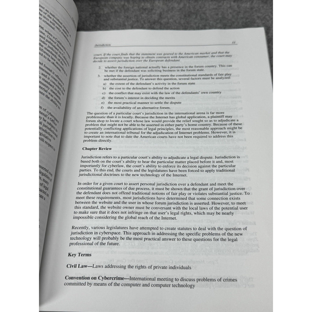 Cyberlaw Legal Principles of Emerging Technologies 2005 Helewitz First Edition