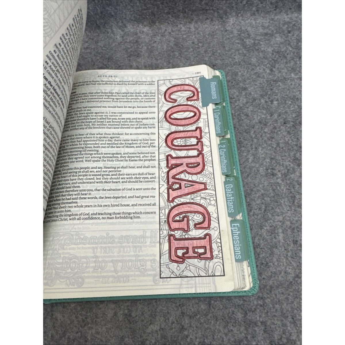 KJV Holy Bible, My Promise Bible, Faux Leather Hardcover w/Bible Tabs, Color...