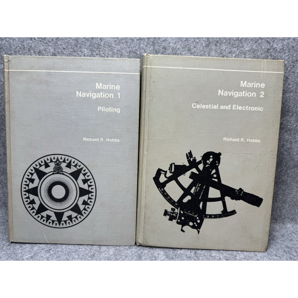 Marine Navigation Vol 1 & 2 Richard Hobbs 1974 Naval Institute Hardcover Set