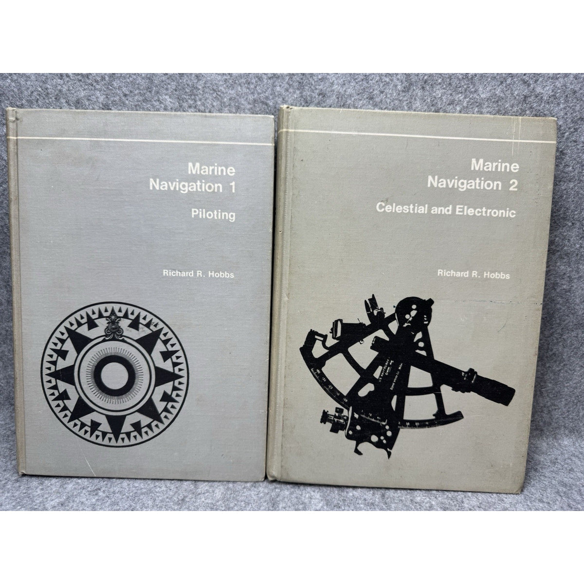 Marine Navigation Vol 1 & 2 Richard Hobbs 1974 Naval Institute Hardcover Set