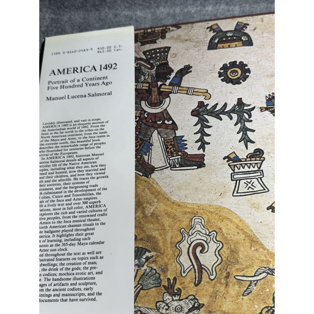 America 1492 Portrait of a Continent 1990 First Edition Aztec Maya Inca HC DJ