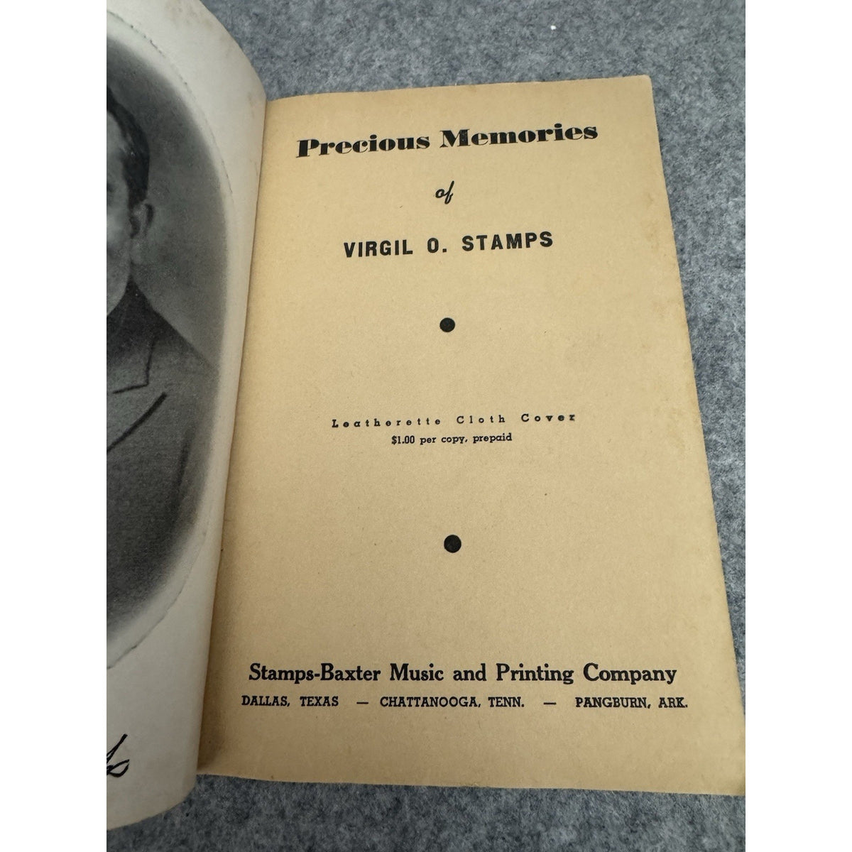 1941 Precious Memories of Virgil O. Stamps Gospel Songbook Softcover