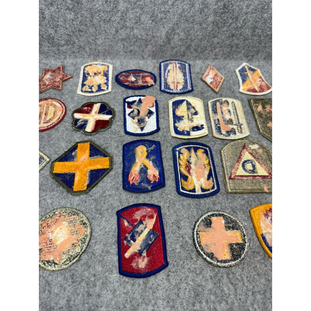 23 Vintage US Army Patches Lot Big Red One Infantry Divisions Brigade Insignia