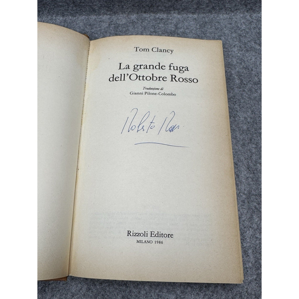 1986 Tom Clancy La Grande Fuga Dell’Ottobre Rosso 1st Italian HC DJ