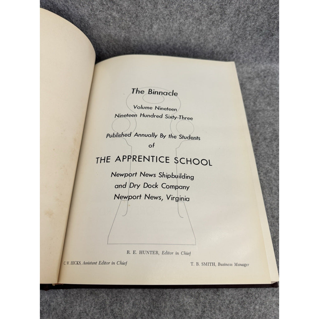 1963 The Binnacle Newport News Shipbuilding Apprentice School Yearbook