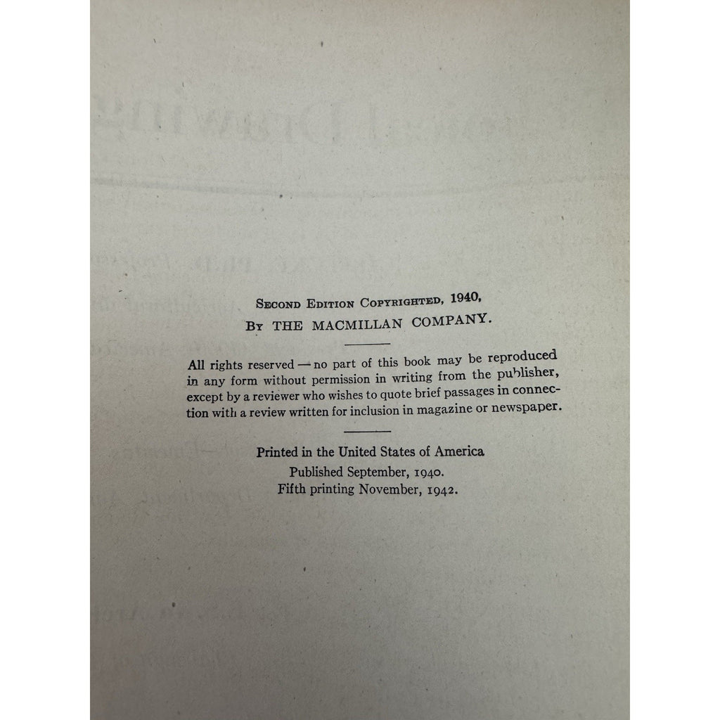 Title: Technical Drawing 1942 5th Printing Macmillan HC Engineering Drafting