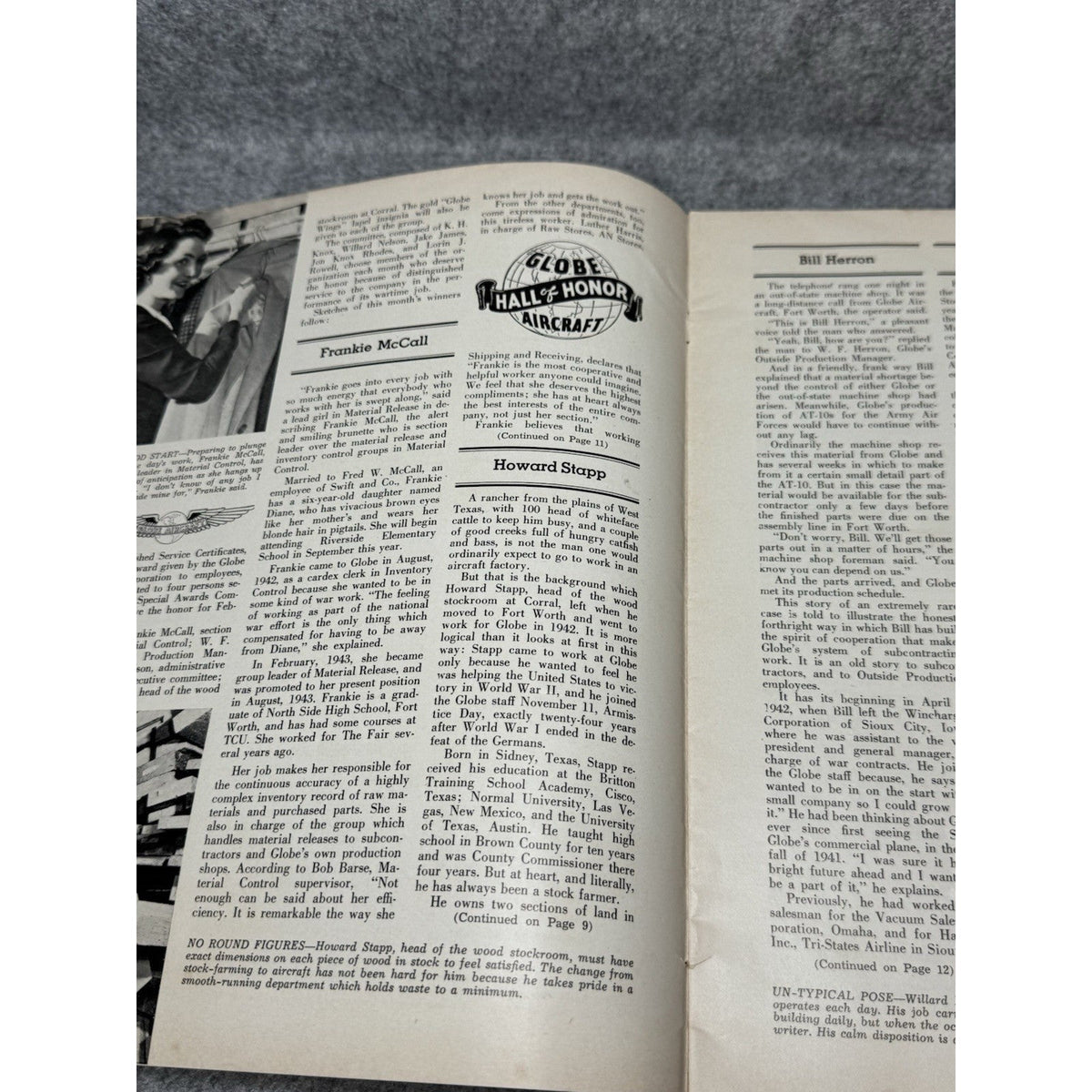 1944 Globe Beam February WWII Aircraft Magazine AT-10 Fort Worth Golden Gloves