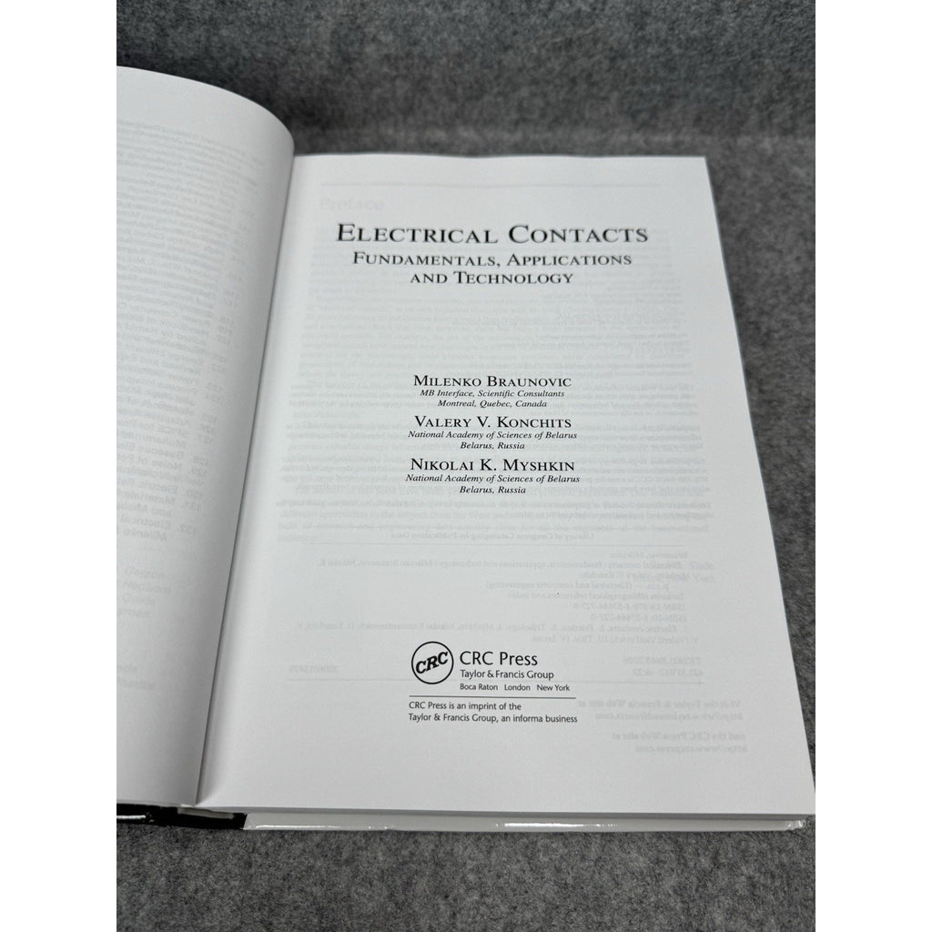 2007 Electrical Contacts Fundamentals Applications Technology 1st Ed CRC Press