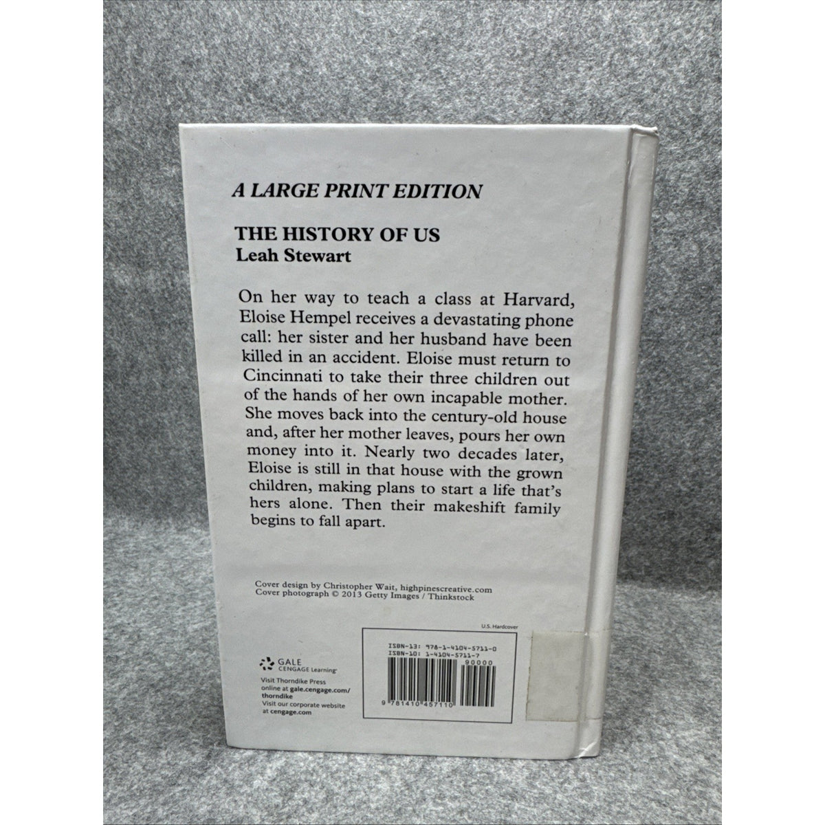 History of Us by Leah Stewart (2013, Hardcover)