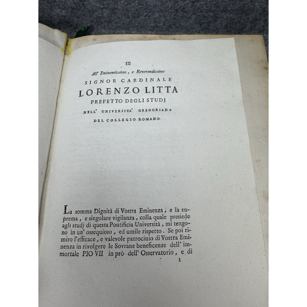 1806 Opuscoli Astronomici Calandrelli Vega Parallax Vellum Engraved Plates