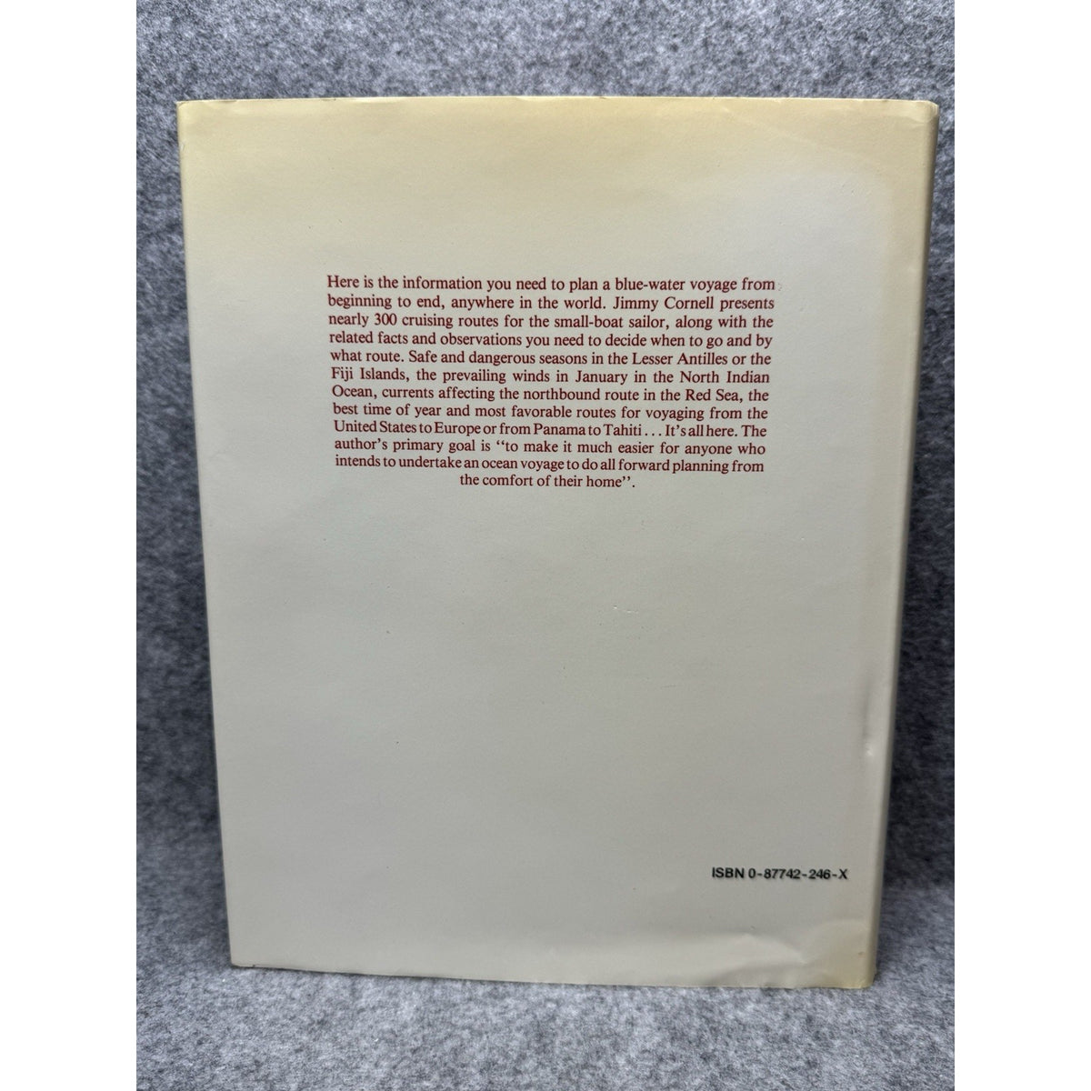 World Cruising Routes Jimmy Cornell 1987 Sailing Navigation Hardcover DJ
