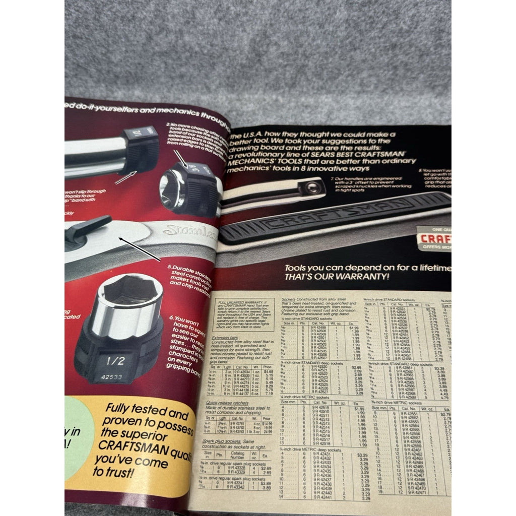 1988 Sears Craftsman Power & Hand Tools Catalog Vintage Specialog