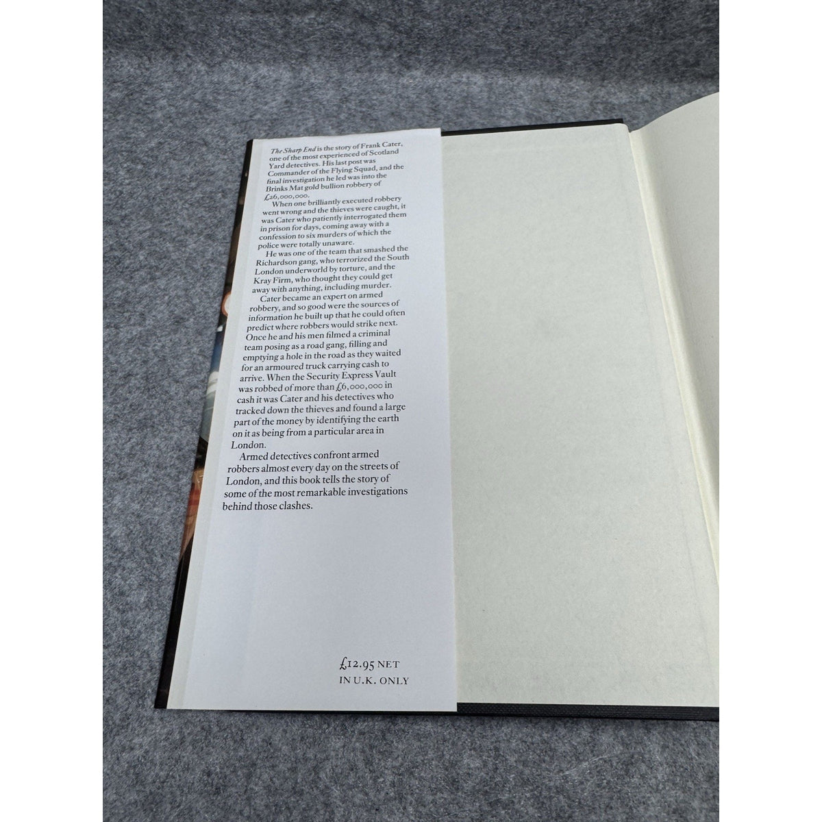 The Sharp End Frank Cater Tom Tullett 1988 First Edition Scotland Yard Crime