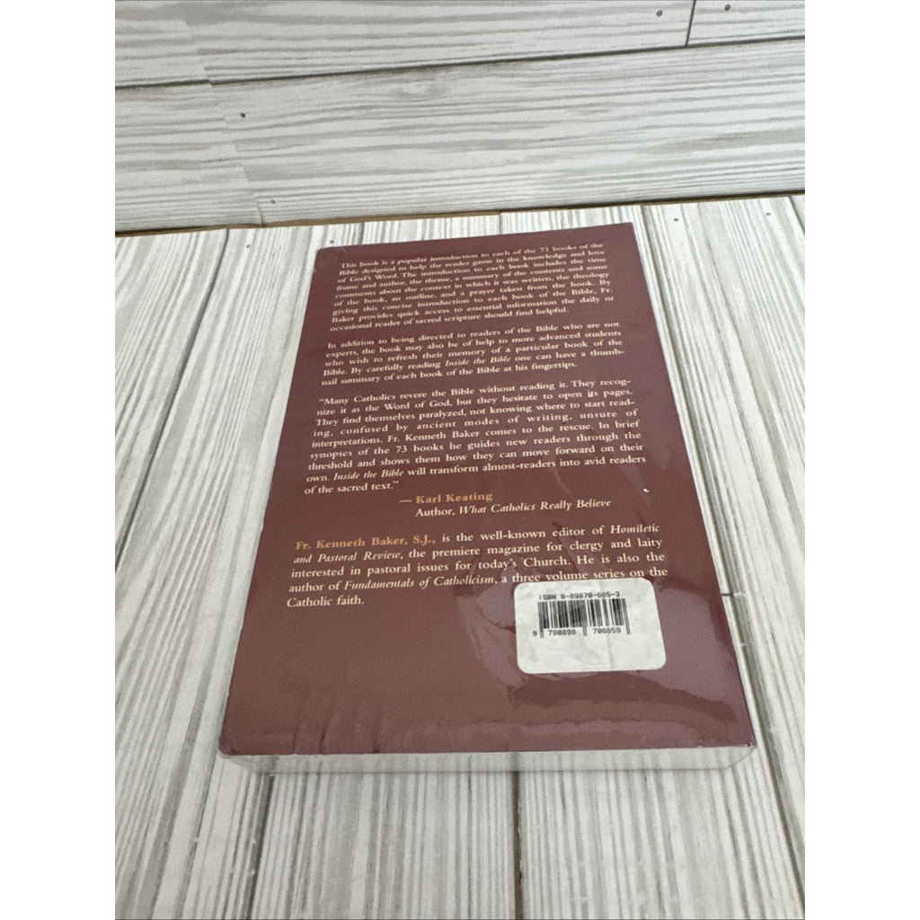 Inside the Bible : A Guide to Understanding Each Book of the Bible by Kenneth F.