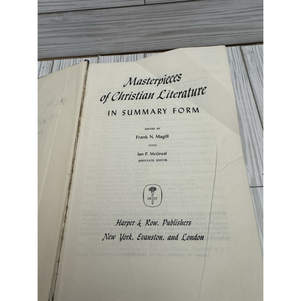 Masterpieces of Christian Literature Magill 1963 HC Harper & Row